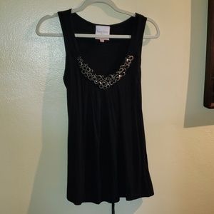 Romeo  and Juliet Couture Black Sleeveless Shirt